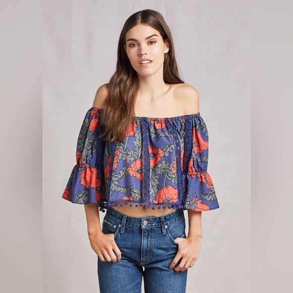 Tularosa Tops - 🎀 Tularosa Alexa bohemian peasant top whimsical crochet details medium